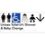 Unisex Accessible Toilet LH / Shower / Baby Change w/ Large Arrow: