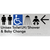 Unisex Accessible Toilet LH / Shower / Baby Change w/ Large Arrow: