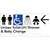 Unisex Accessible Toilet LH / Shower / Baby Change w/ Large Arrow: