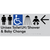 Unisex Accessible Toilet LH / Shower / Baby Change w/ Large Arrow: