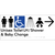 Unisex Accessible Toilet LH / Shower / Baby Change w/ Large Arrow:
