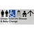 Unisex Accessible Toilet LH / Shower / Baby Change w/ Large Arrow: