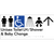 Unisex Accessible Toilet LH / Shower / Baby Change w/ Large Arrow:
