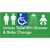Unisex Accessible Toilet RH / Shower / Baby Change