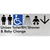 Unisex Accessible Toilet RH / Shower / Baby Change w/ Large Arrow