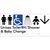 Unisex Accessible Toilet RH / Shower / Baby Change w/ Large Arrow