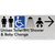 Unisex Accessible Toilet RH / Shower / Baby Change w/ Large Arrow