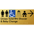 Unisex Accessible Toilet RH / Shower / Baby Change w/ Large Arrow