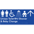 Unisex Accessible Toilet RH / Shower / Baby Change w/ Large Arrow