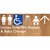 Unisex Accessible Toilet RH / Shower / Baby Change w/ Large Arrow