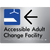 Accessible Adult Change Facility with Large Arrow