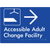 Accessible Adult Change Facility with Large Arrow