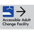 Accessible Adult Change Facility with Large Arrow