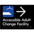 Accessible Adult Change Facility with Large Arrow