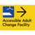Accessible Adult Change Facility with Large Arrow