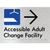 Accessible Adult Change Facility with Large Arrow