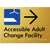 Accessible Adult Change Facility with Large Arrow