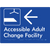 Accessible Adult Change Facility with Large Arrow