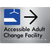Accessible Adult Change Facility with Large Arrow