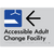 Accessible Adult Change Facility with Large Arrow
