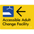 Accessible Adult Change Facility with Large Arrow