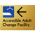 Accessible Adult Change Facility with Large Arrow