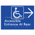 Accessible Entrance at Rear w/ Large Arrow