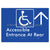 Accessible Entrance at Rear w/ Large Arrow