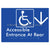 Accessible Entrance at Rear w/ Large Arrow