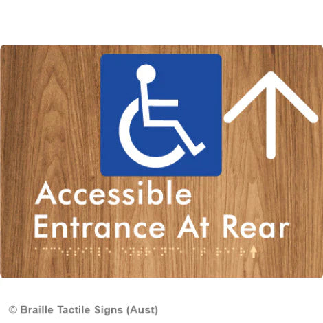 Accessible Entrance at Rear w/ Large Arrow