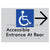 Accessible Entrance at Rear w/ Large Arrow