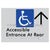 Accessible Entrance at Rear w/ Large Arrow