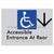 Accessible Entrance at Rear w/ Large Arrow