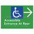 Accessible Entrance at Rear w/ Large Arrow