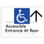 Accessible Entrance at Rear w/ Large Arrow