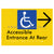 Accessible Entrance at Rear w/ Large Arrow