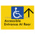 Accessible Entrance at Rear w/ Large Arrow