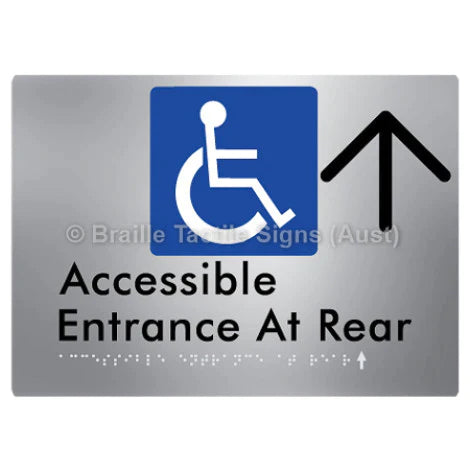 Accessible Entrance at Rear w/ Large Arrow
