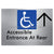 Accessible Entrance at Rear w/ Large Arrow