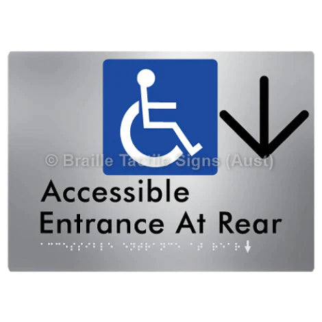 Accessible Entrance at Rear w/ Large Arrow