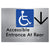 Accessible Entrance at Rear w/ Large Arrow