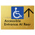 Accessible Entrance at Rear w/ Large Arrow