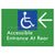 Accessible Entrance at Rear w/ Large Arrow