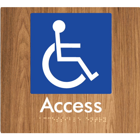 Braille Sign Accessible Entry Access - Braille Tactile Signs Aust. - BTS37-wdg - Custom Signs - Fast Shipping - High Quality - Australian Made & Owned