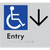 Accessible Entry with Large Directional Arrow