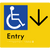 Accessible Entry with Large Directional Arrow