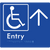 Accessible Entry with Large Directional Arrow