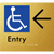 Accessible Entry with Large Arrow
