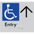 Accessible Entry with Large Directional Arrow