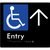 Accessible Entry with Large Directional Arrow